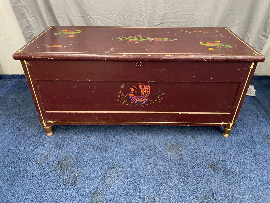 Paint Decorated Blanket Chest (1 of 7)