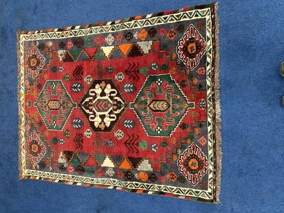 Oriental Carpet: 50" x 66". Hand