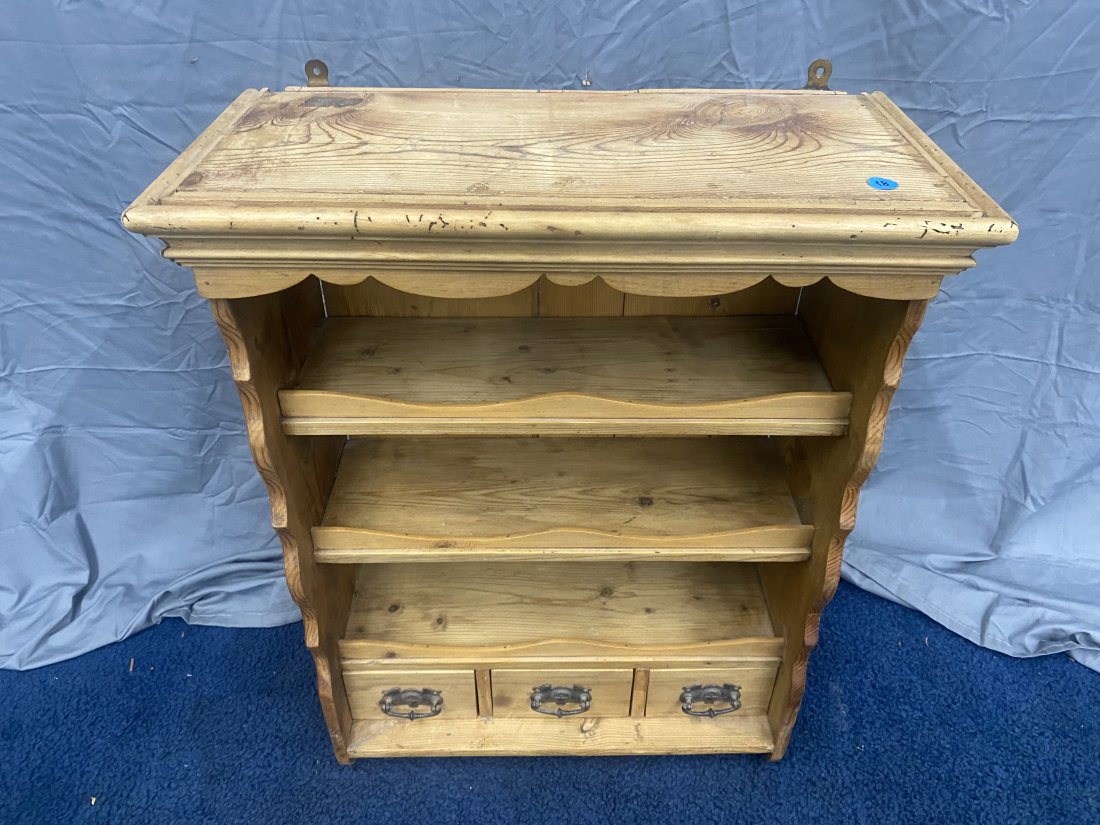 Pine Welch Hanging Shelf: 28" x 21" x 10".