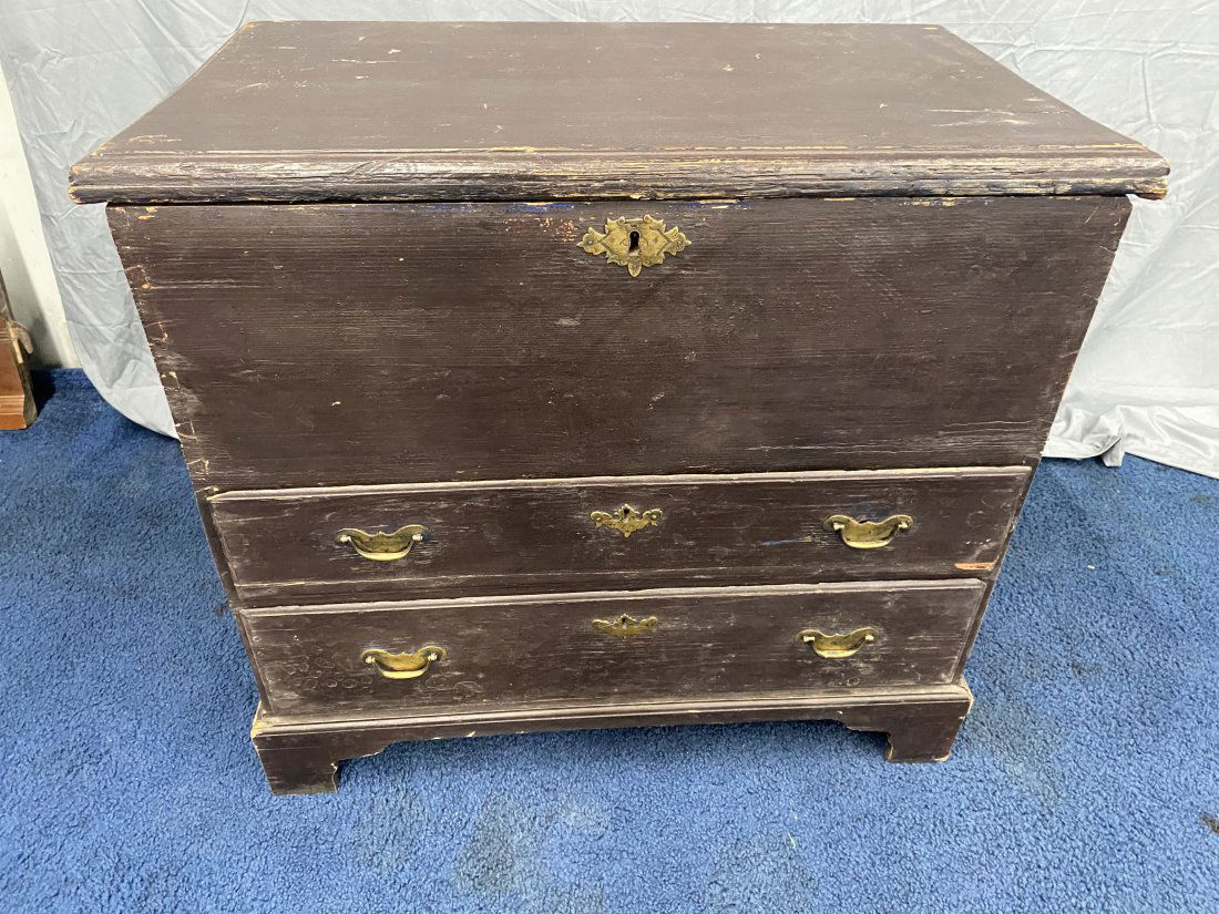 Antique Softwood Sugar Chest (1 of 7)