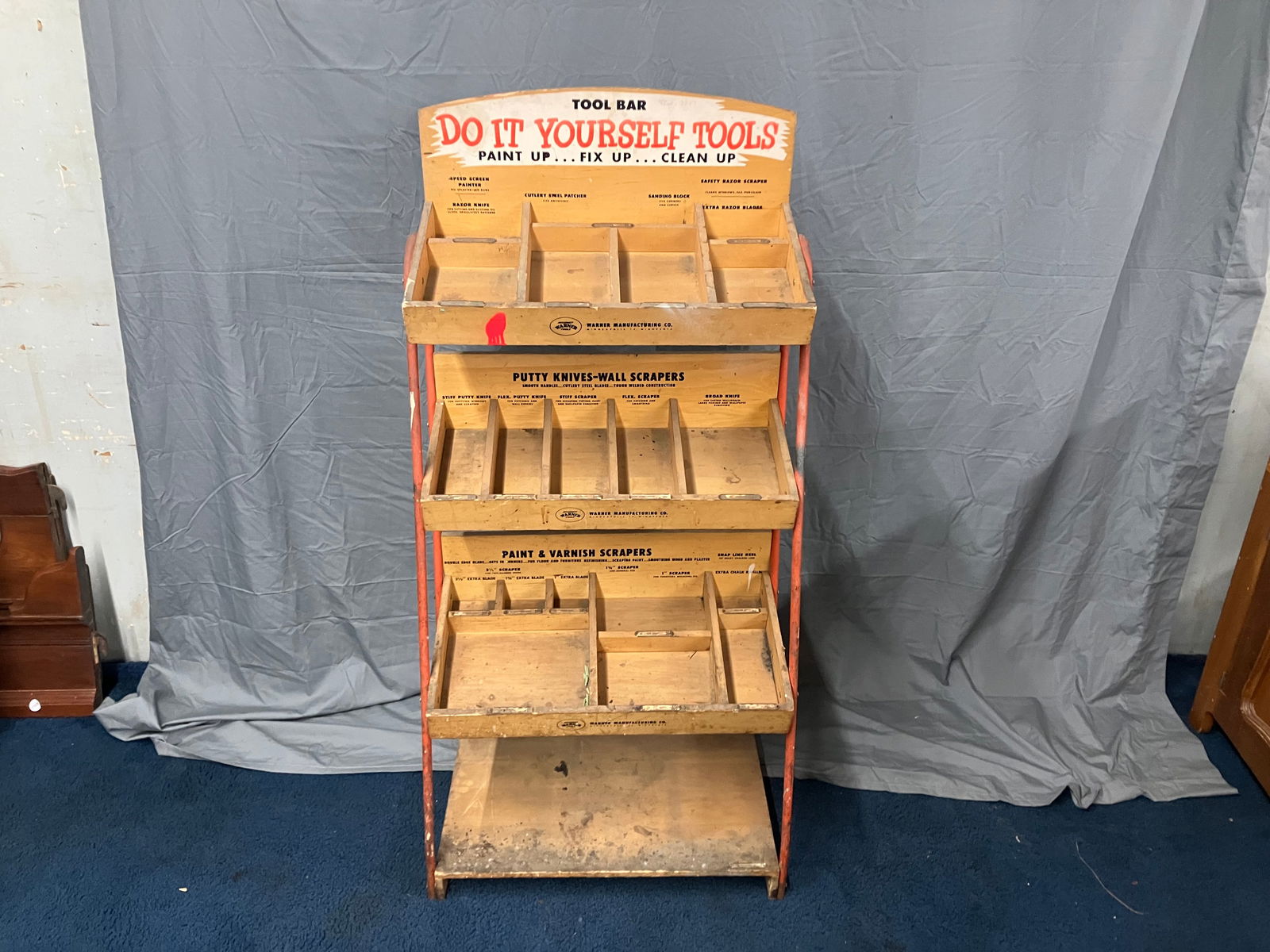 Vintage Tool Display: 51"x25"x18"