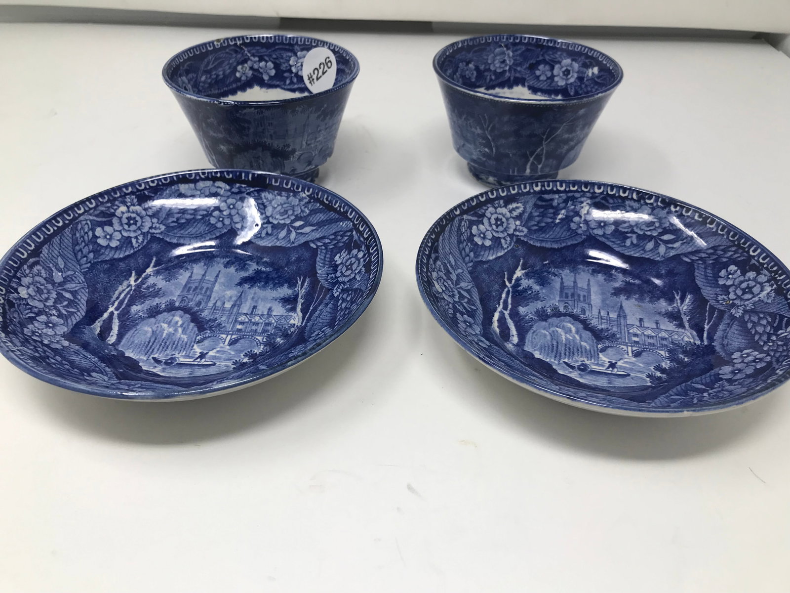 Historical Staffordshire Cups and Saucers (1 of 4)