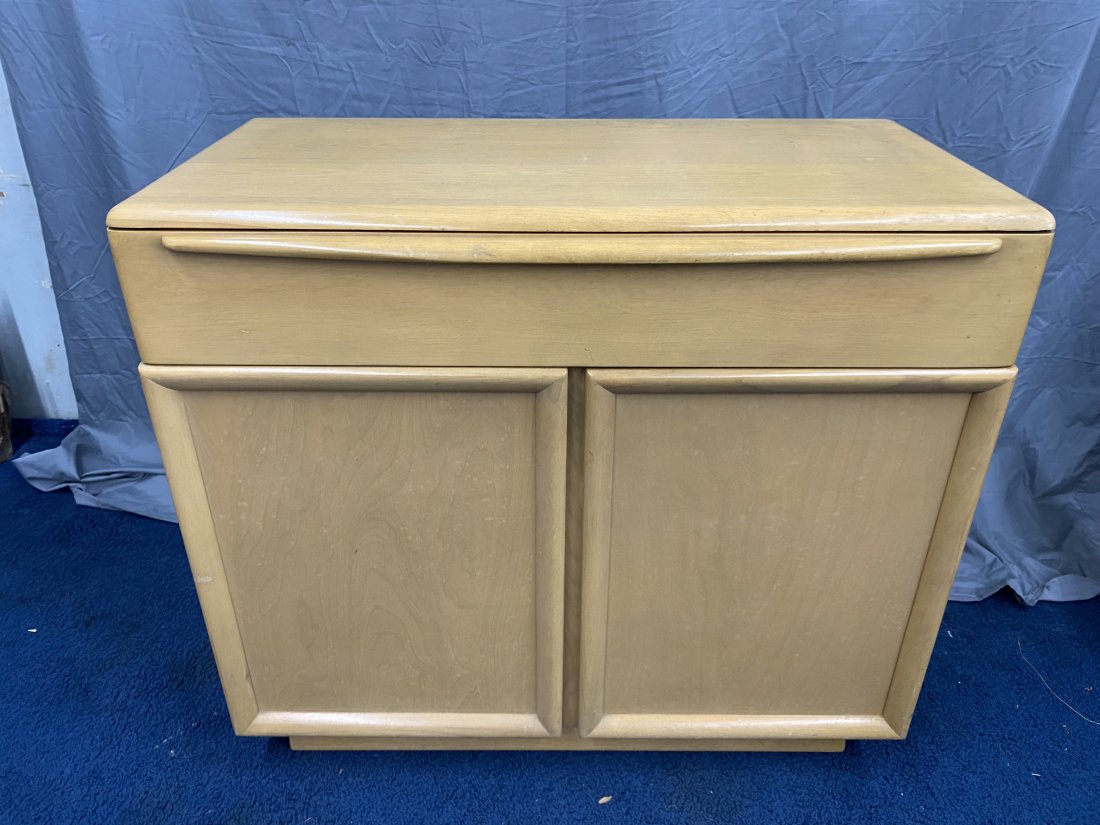 Heywood Wakefield Platinum Server: 32"x 36" x 18". Signed in drawer & on back.