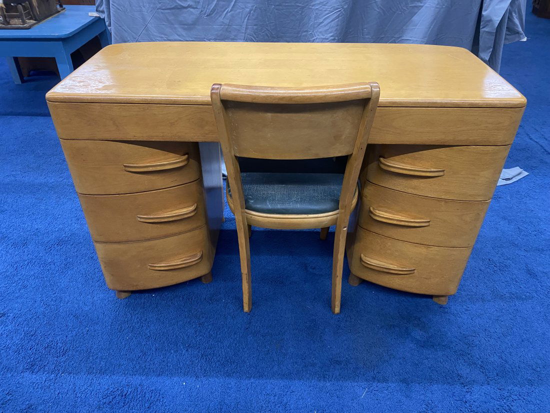 Heywood Wakefield Style Desk & Chair (1 of 10)