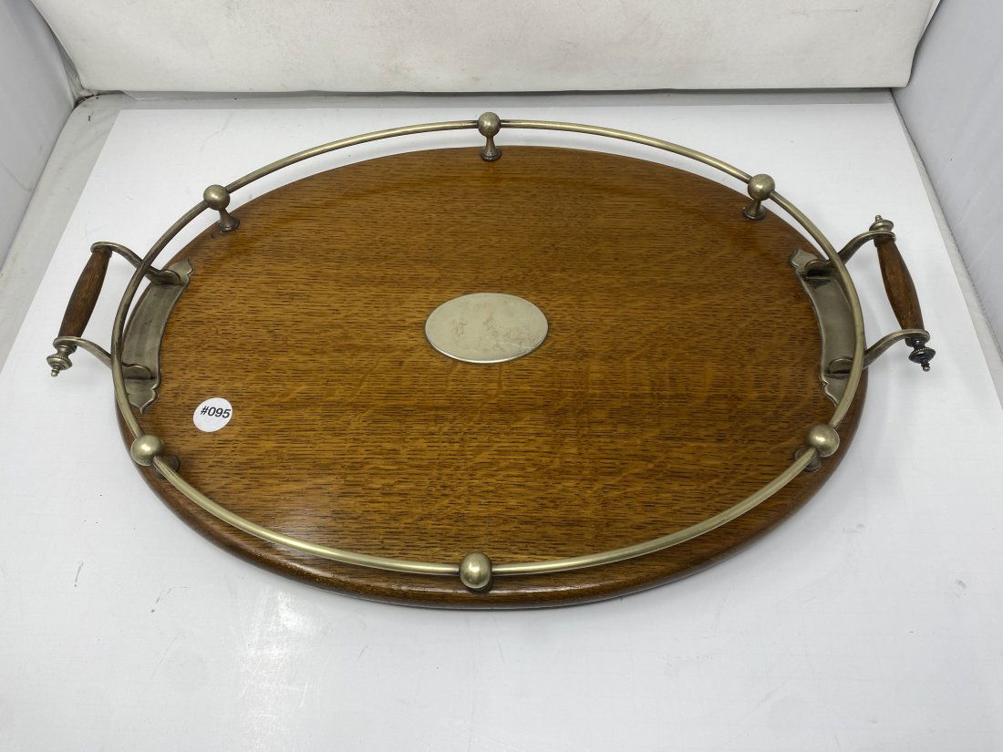 Antique Oak Serving Tray (1 of 6)