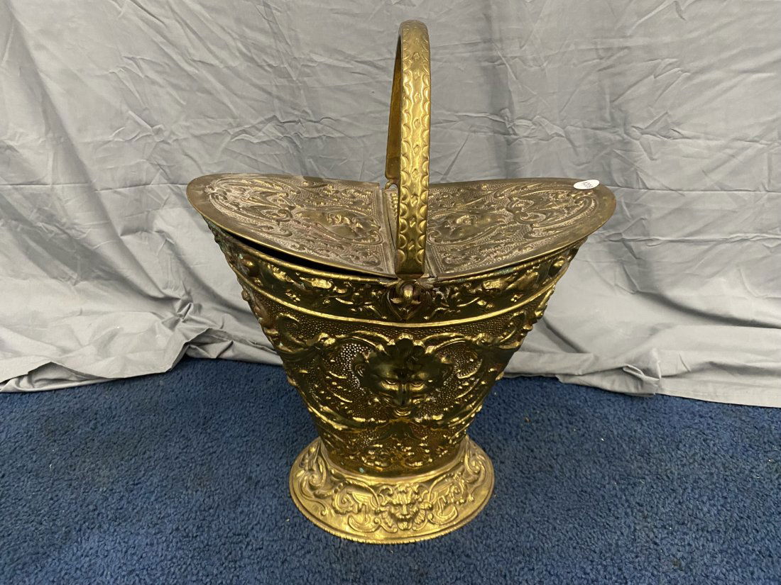 Antique Brass Ash Bucket (1 of 9)