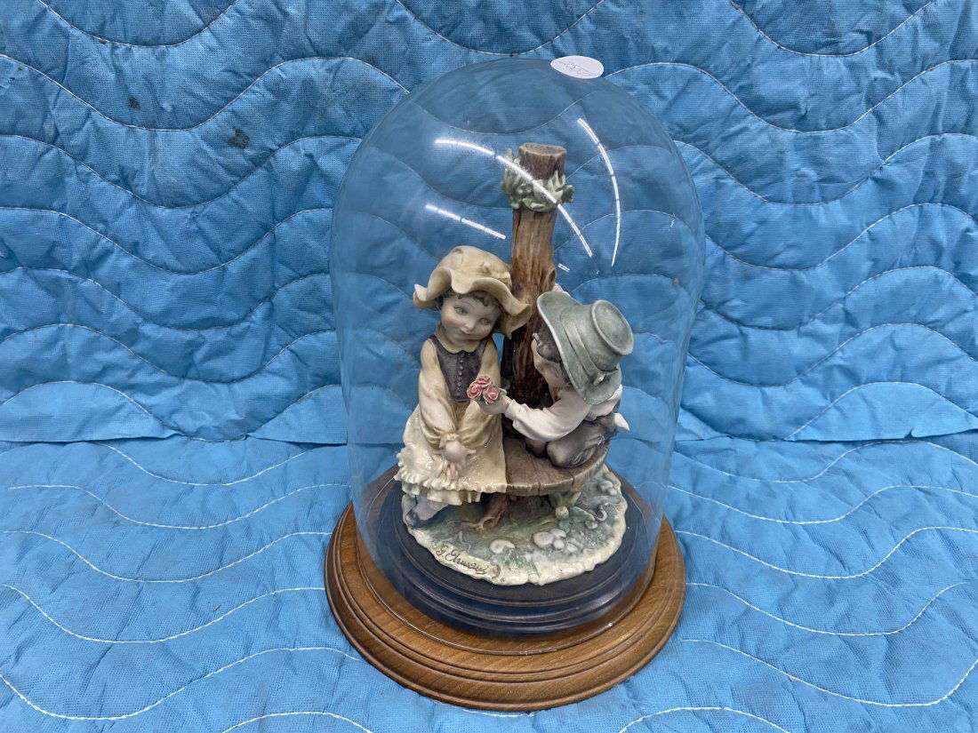 Giuseppe Armani "Porcelain Boya nd Girl Under Glass Dome (1 of 8)
