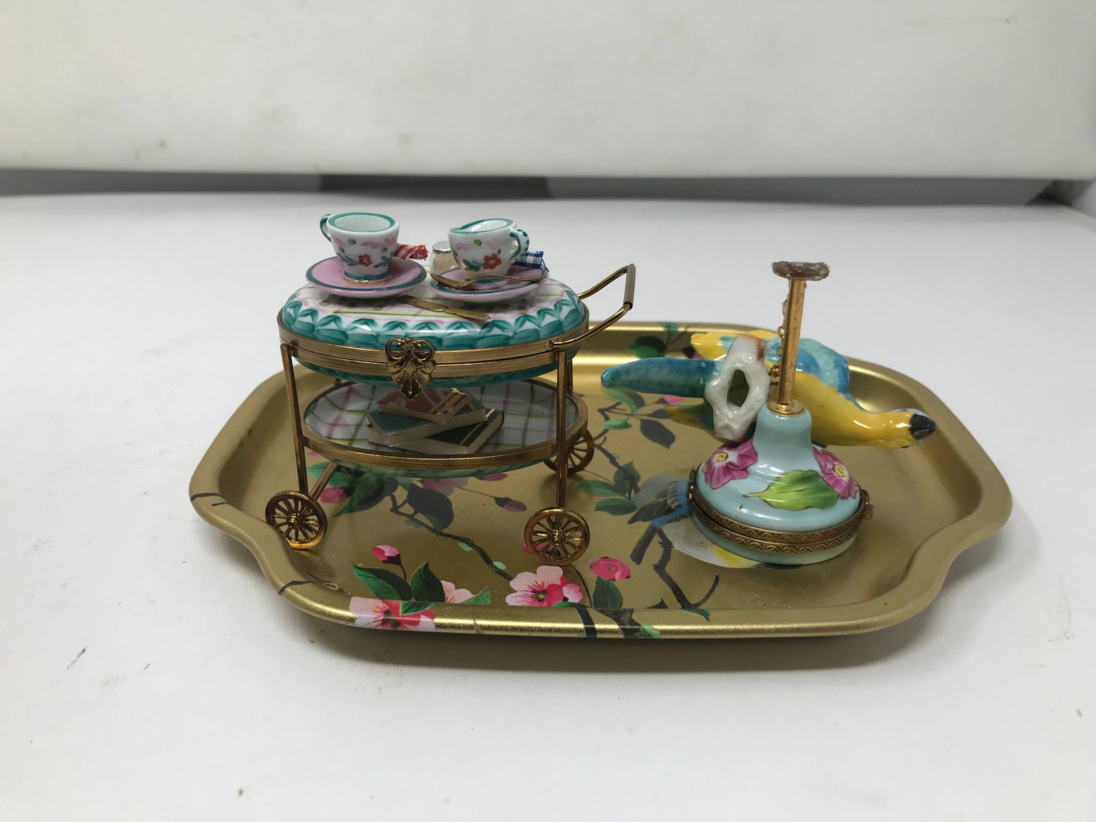 (2) Two Limoges Boxes: both signed, 3.5"H.