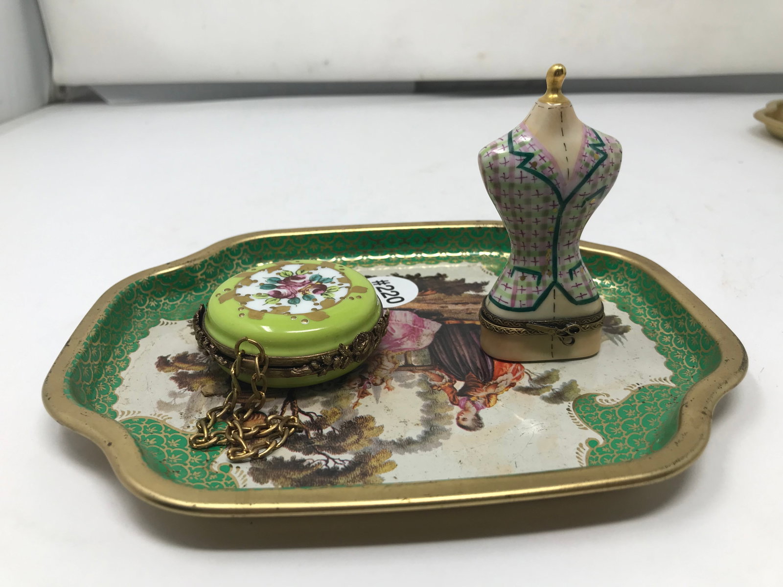 (2) Two Limoges Boxes: both signed, 3.5"H.