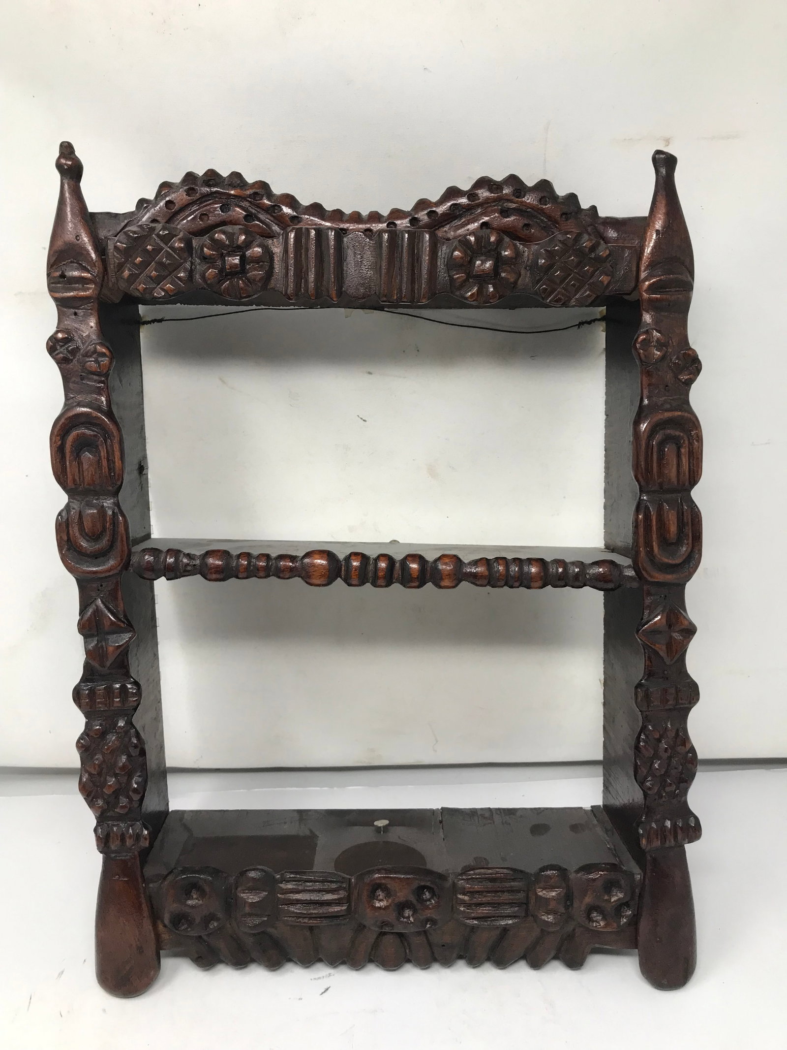 Carved Tramp Art Shelf (1 of 4)