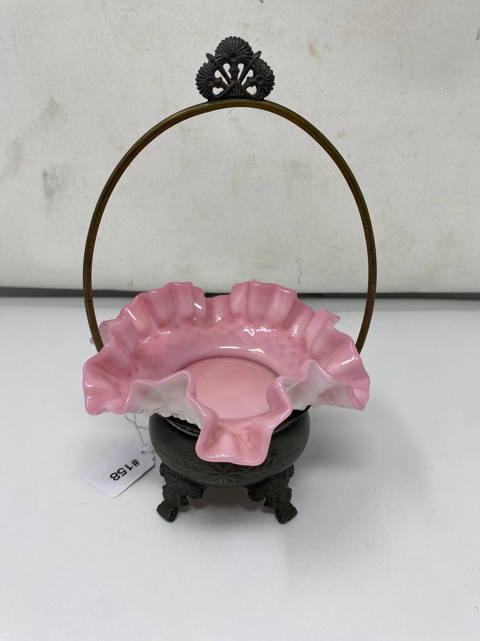 Minature Victorian Brides Basket: 10".