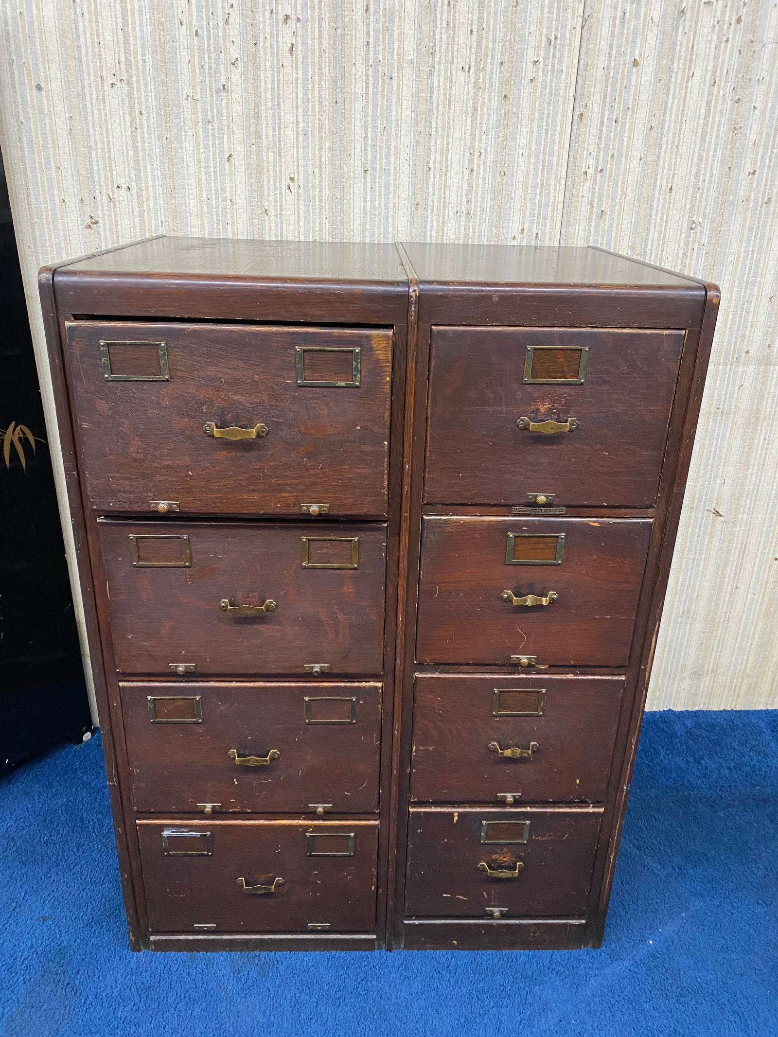 Oak Double File Cabinet (1 of 5)