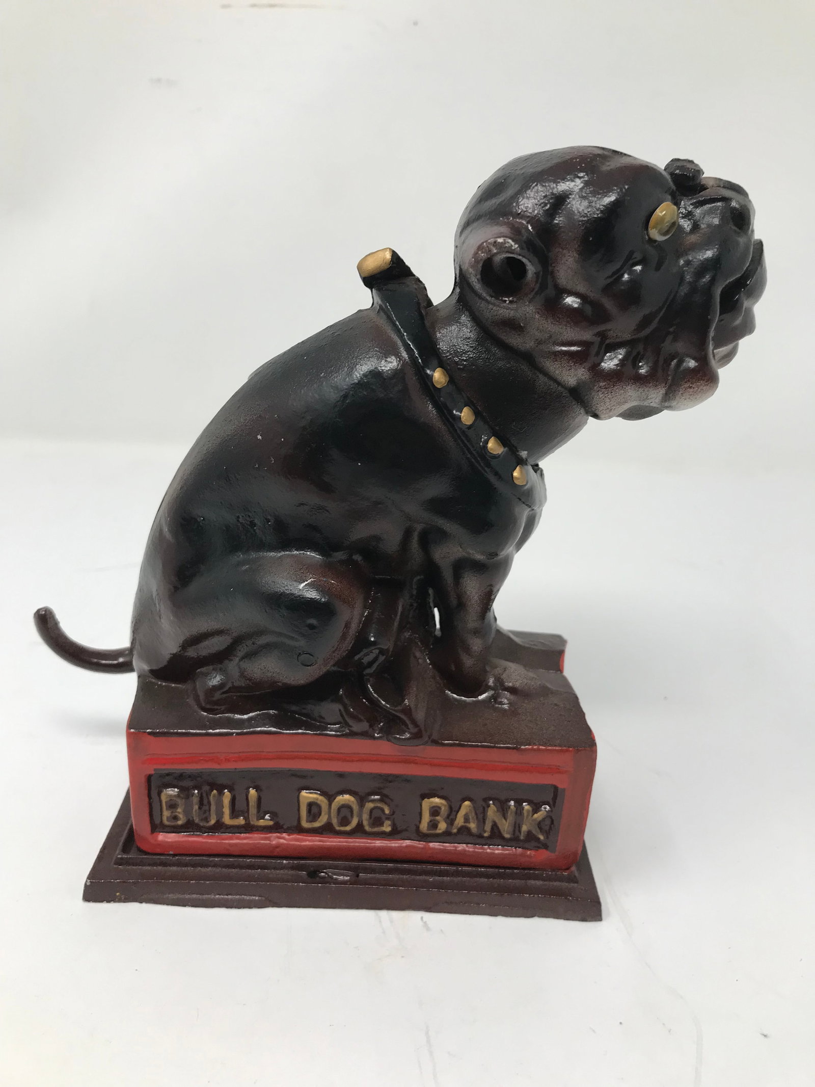 Mechanical Bulldog Bank: 7" H