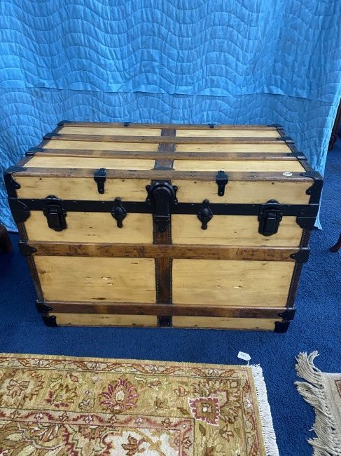 Steamer Trunk: 25"x38"x23".