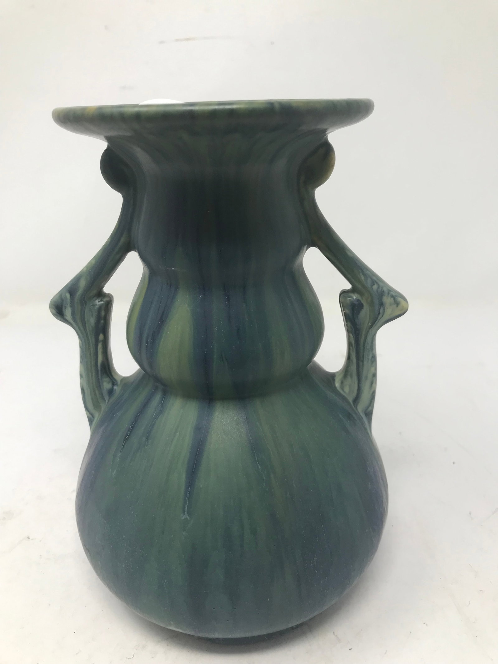 Roseville Carnelian Vase: marked on base, 7"H.