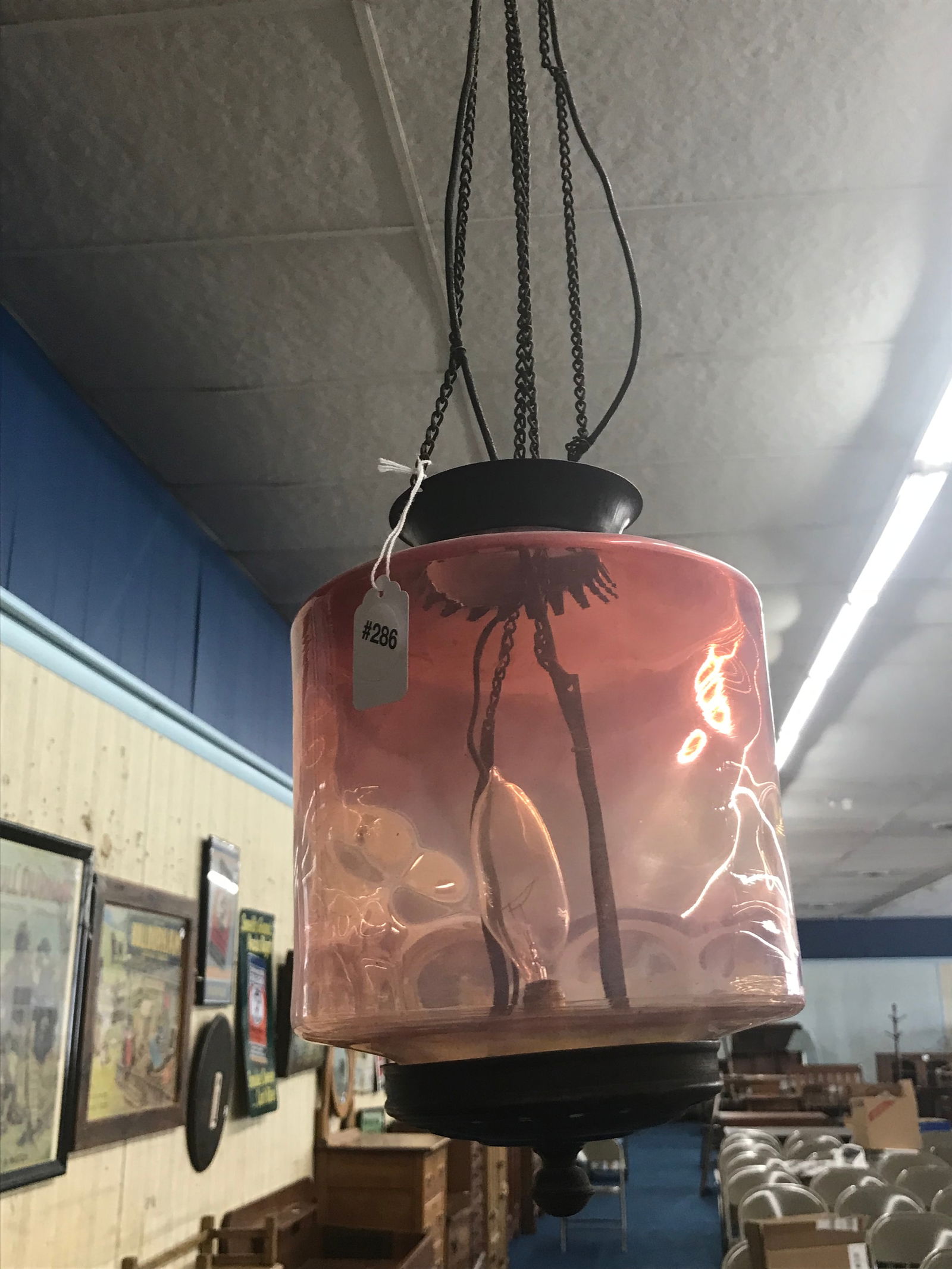 Opalescent Hanging Light (1 of 2)