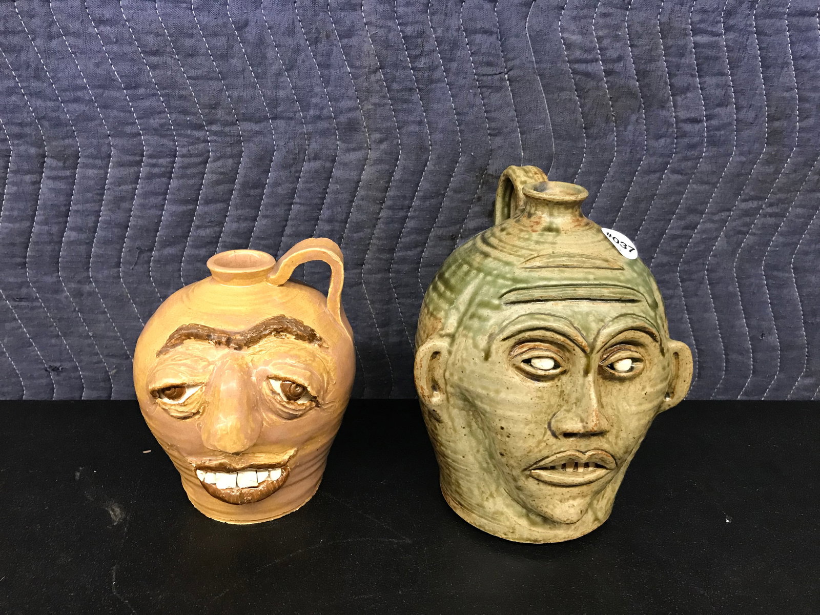 2 Artist Signed Face Jugs (1 of 3)