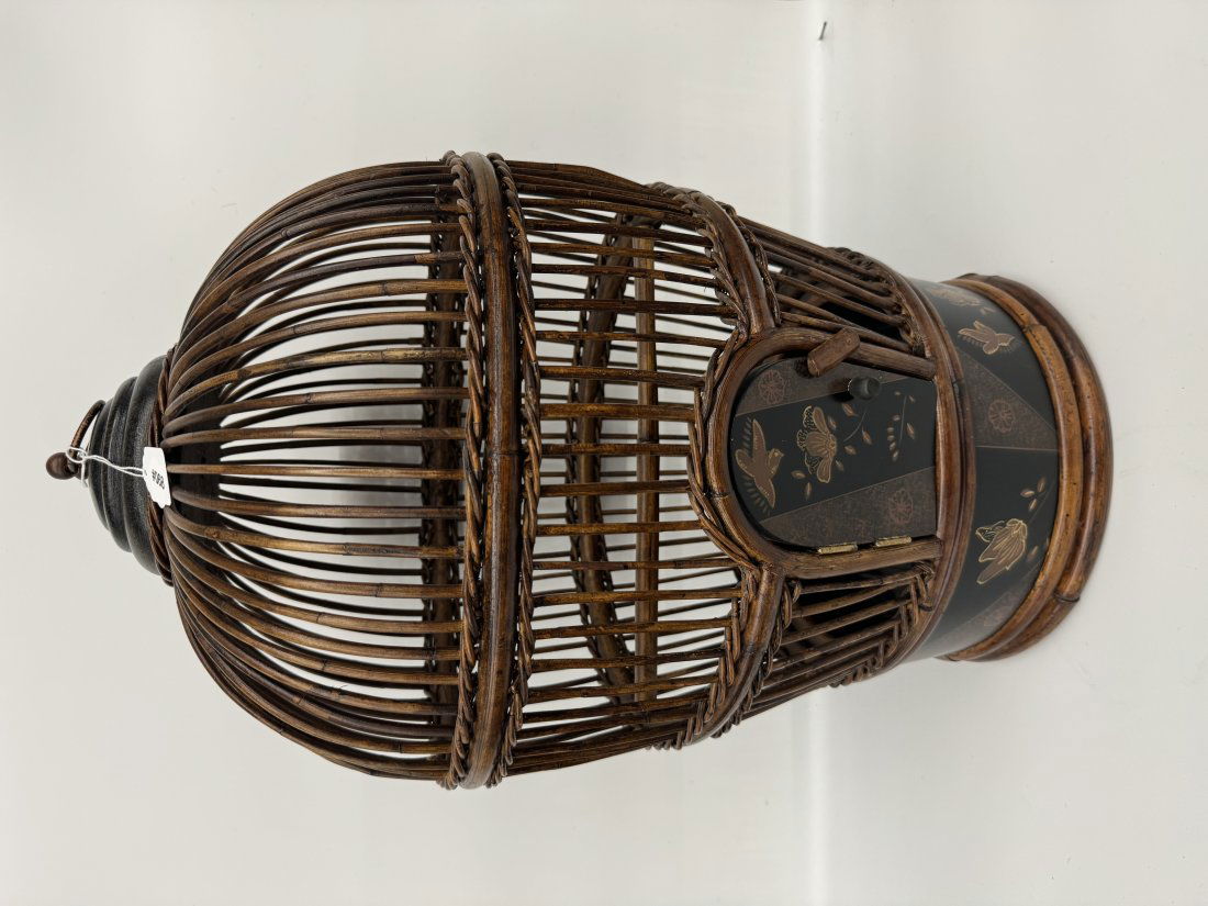 Metal & Wicker Bird Cage (1 of 7)