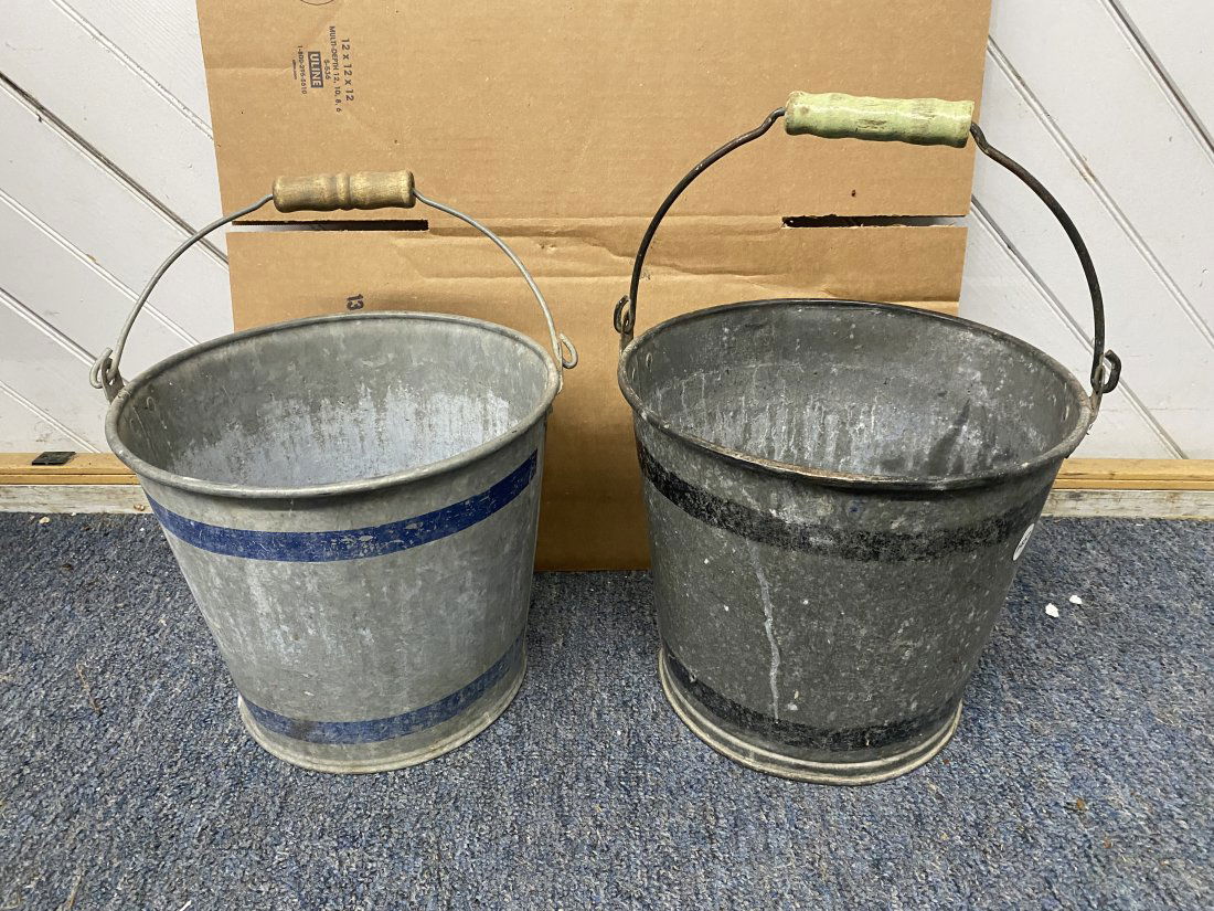 Two Galvanized Buckets (1 of 3)