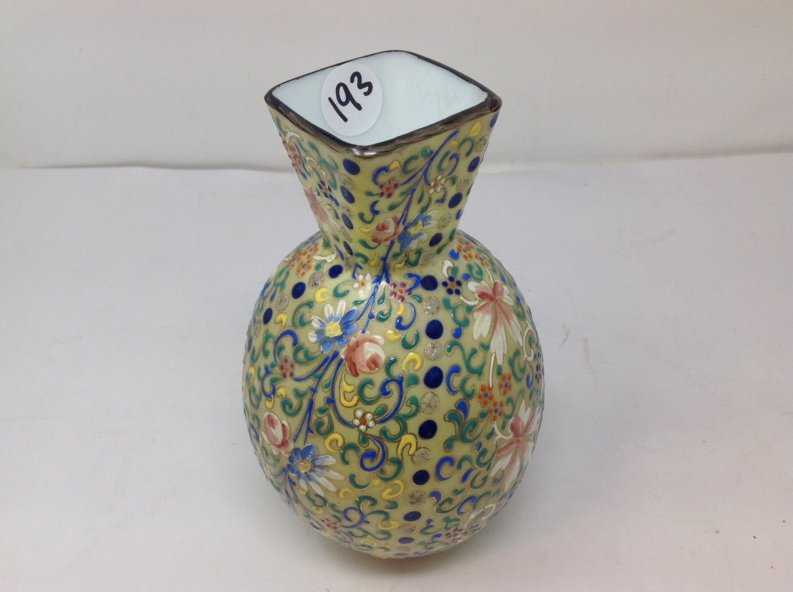 Thomas Webb Style Art Glass Vase: 8.5" high.