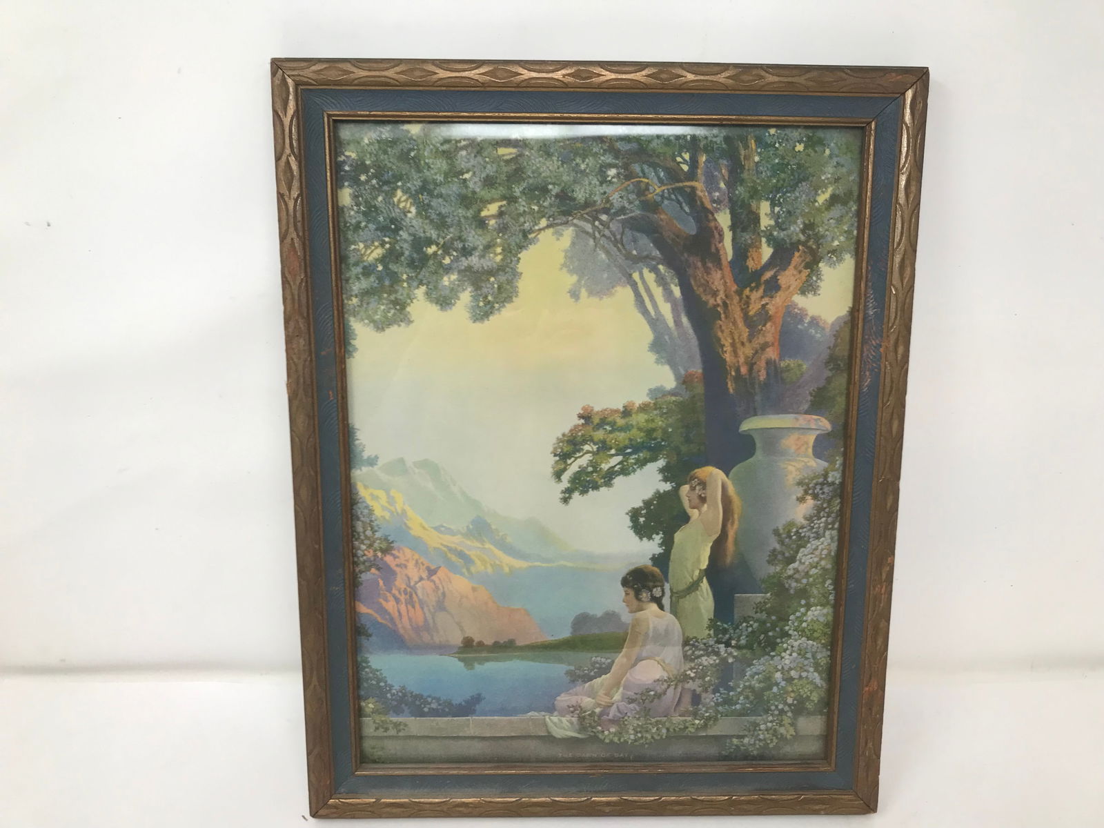 Maxfield Parrish Print: Titled The Dawn of Day. Measures 12x15"