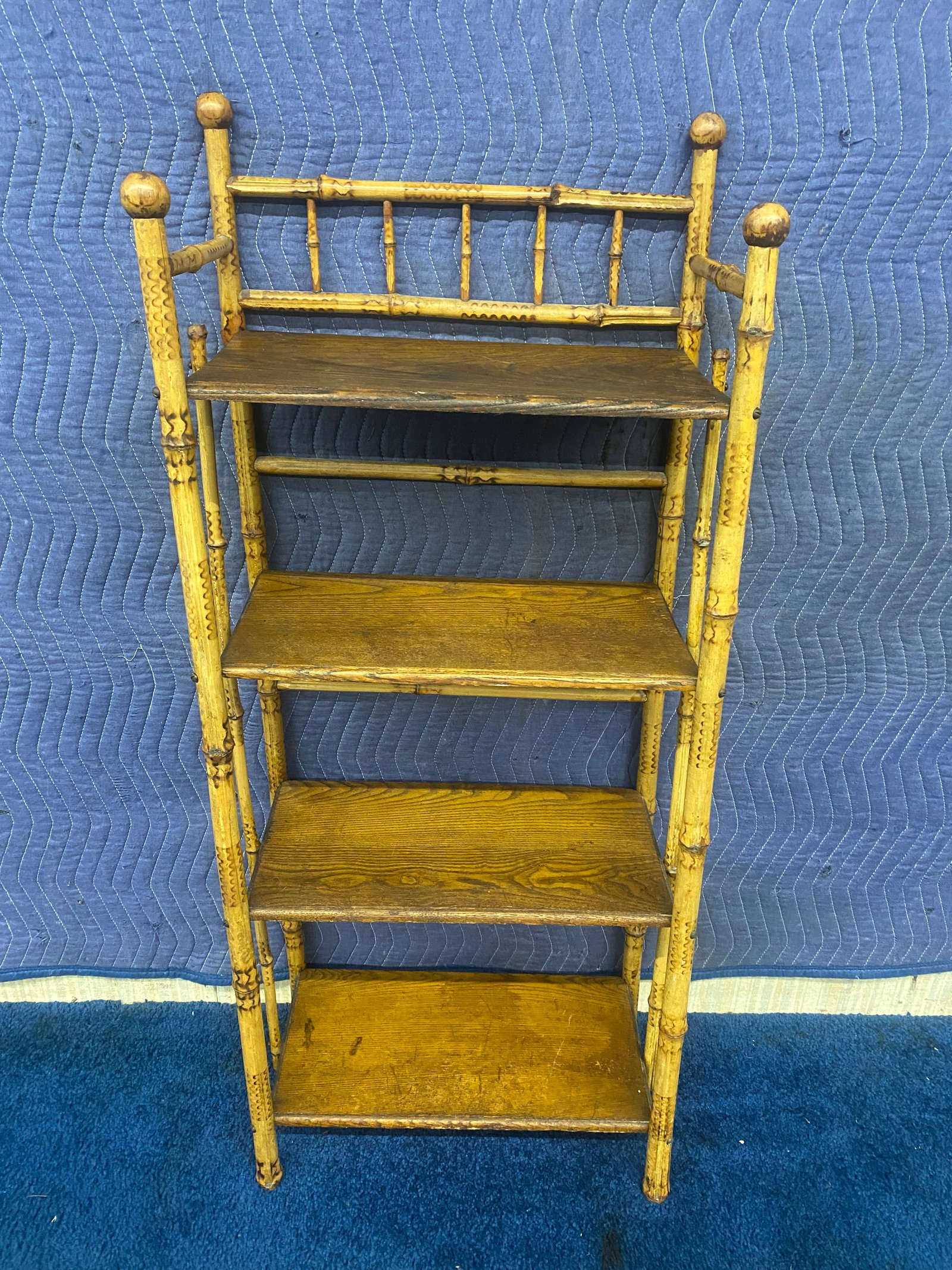 Bamboo Shelf: 48" x 19" x 10".