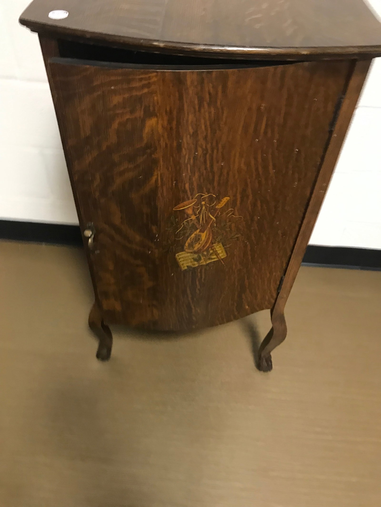Antique Oak Music Cabinet (1 of 5)