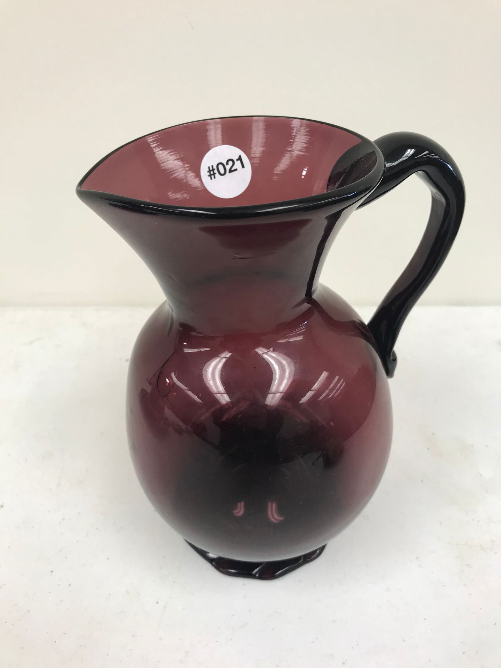 Blown Amethyst Glass Pitcher (1 of 3)