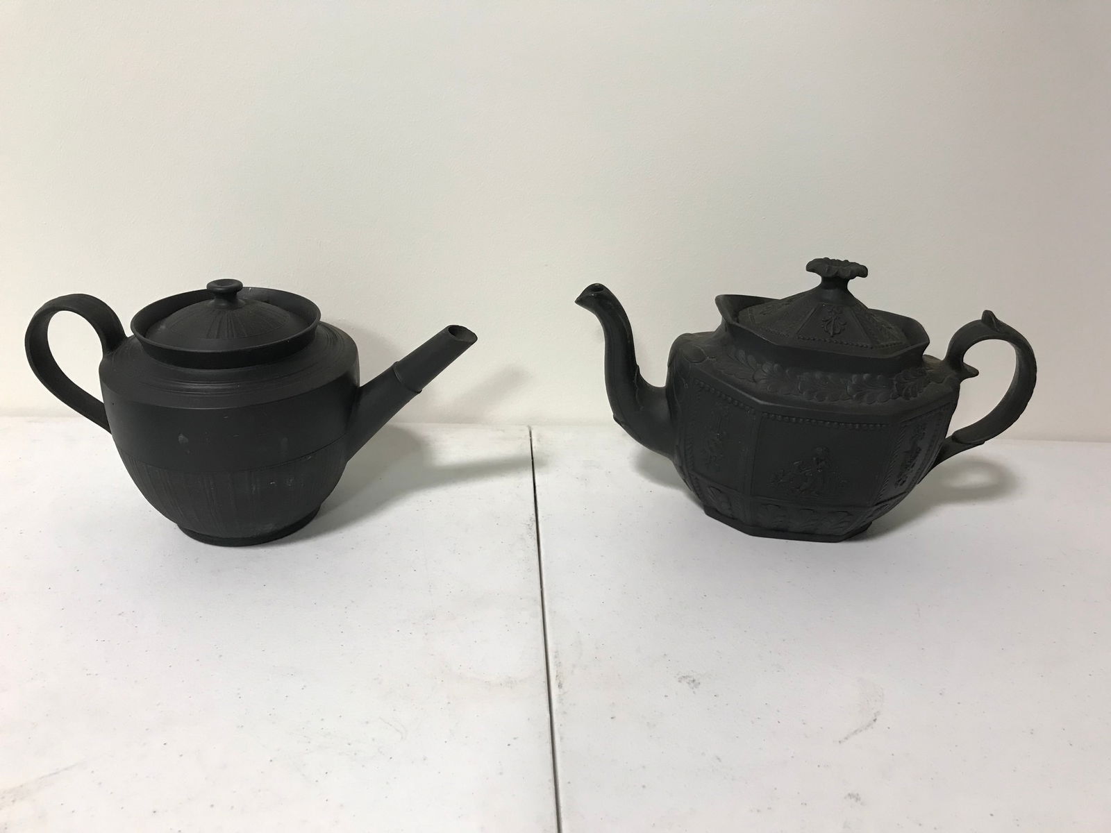 (2) Wedgwood Black Basalt Tea Pots (1 of 4)