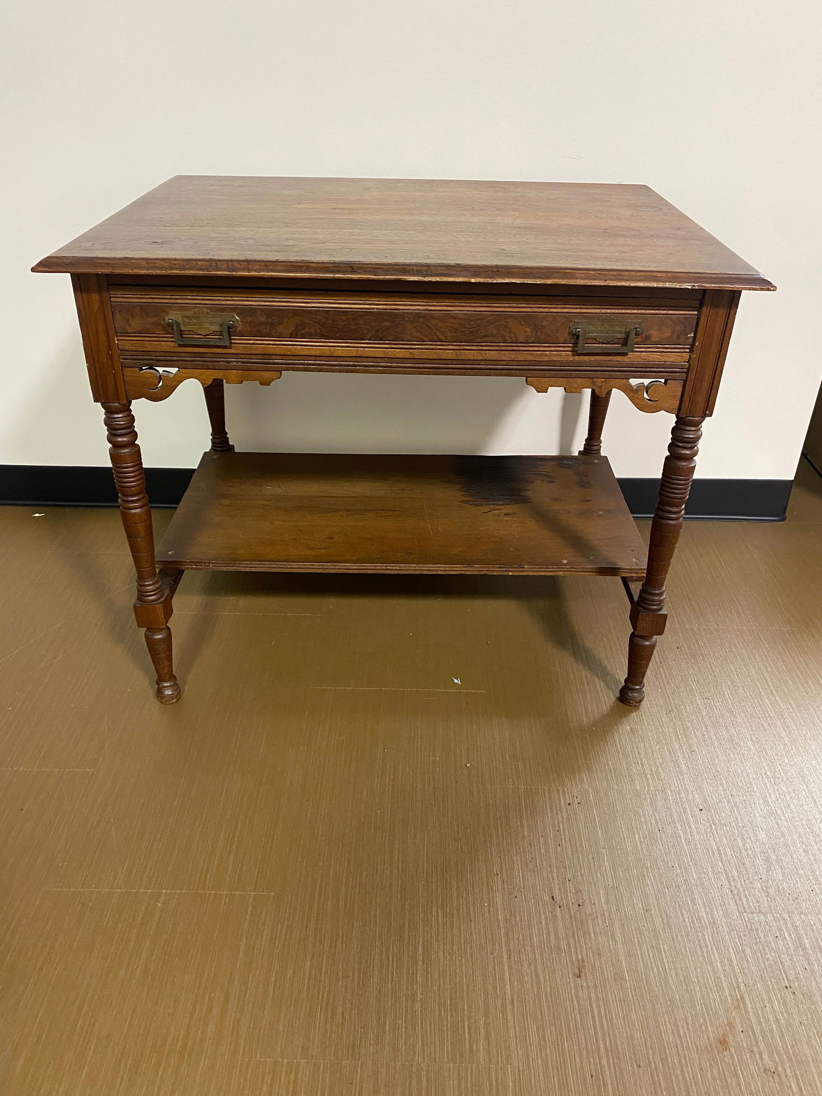 Antique Walnut Library Table (1 of 5)