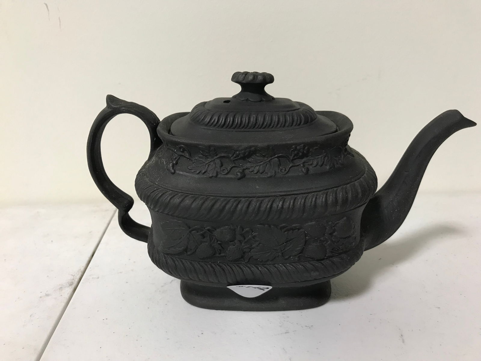 Wedgwood Black Basalt Tea Pot (1 of 4)