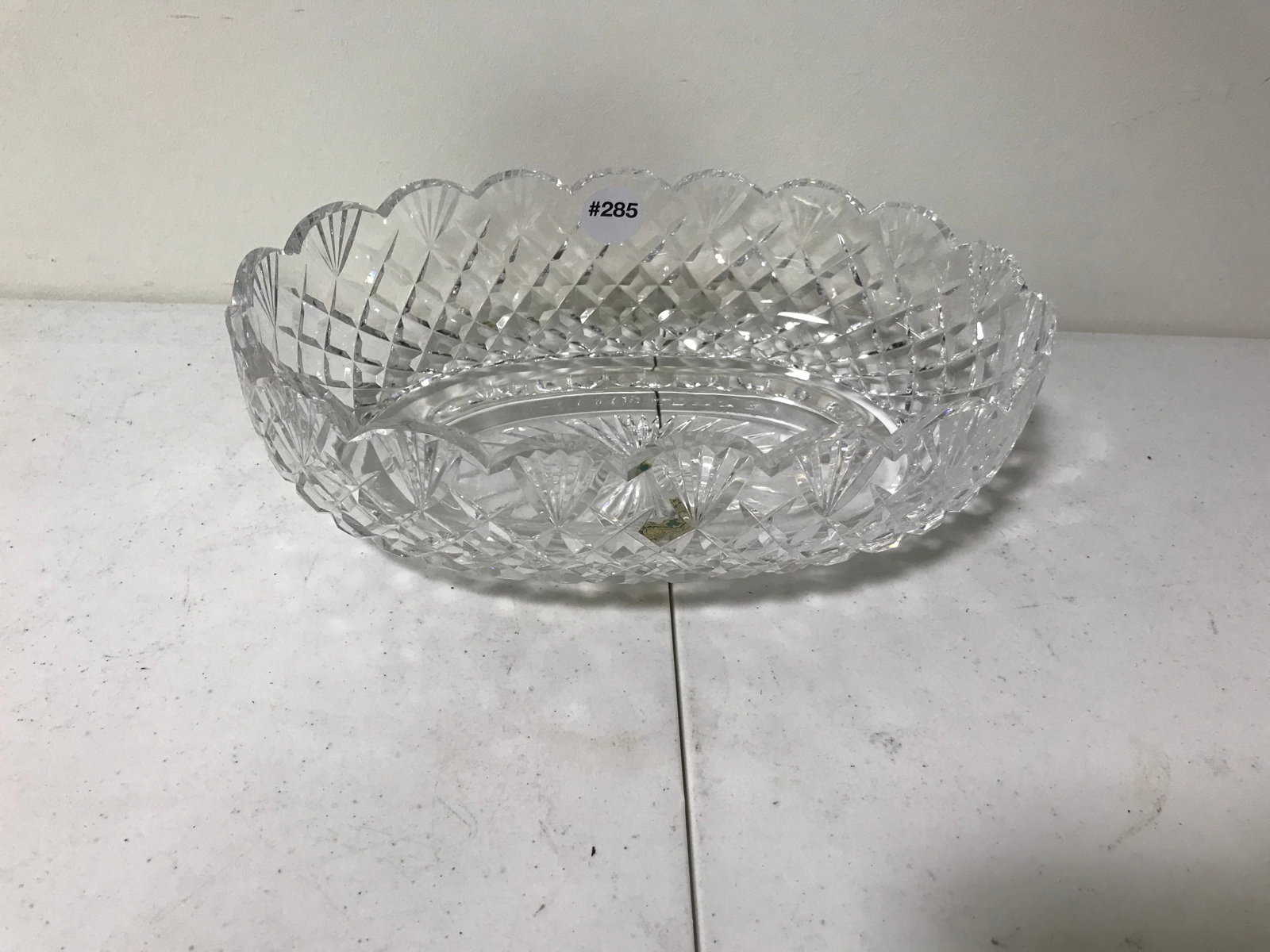 Waterford Master Cutter Centerpiece Bowl: Bowl has original sticker and marked on base. Measures 11" wide.
