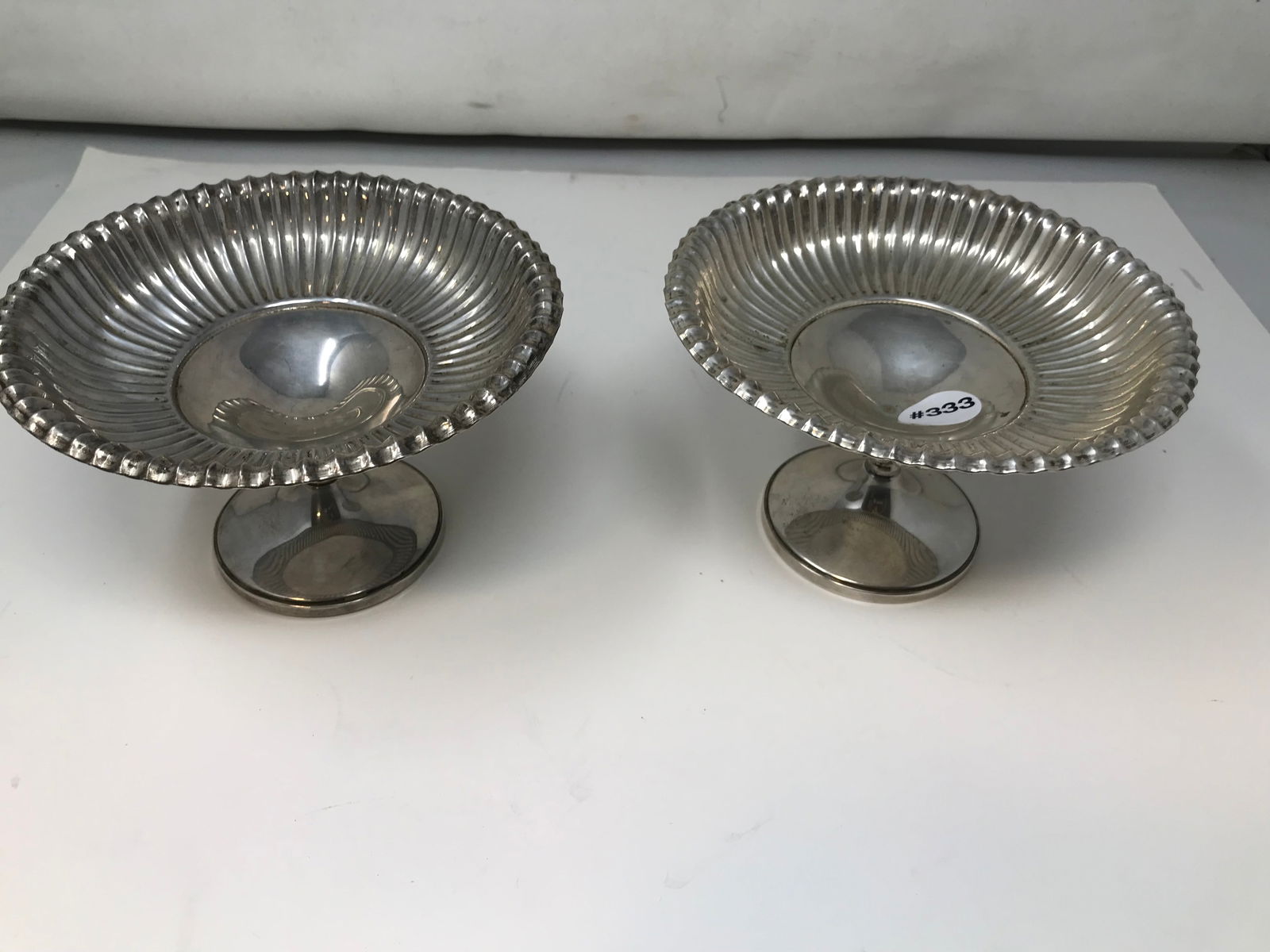 Pair of Weighted Sterling Compotes (1 of 4)