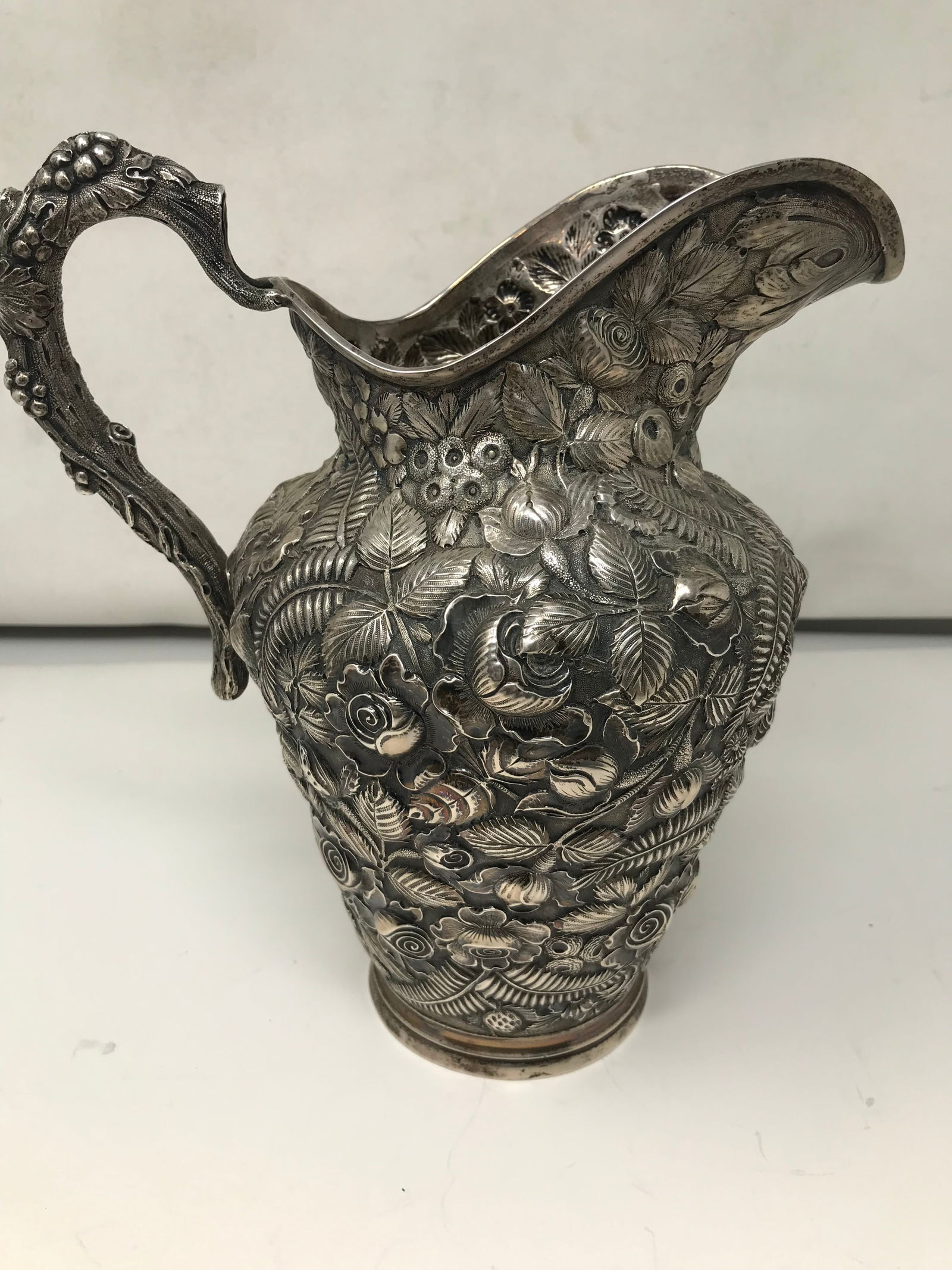 Antique Repousse Sterling Pitcher (1 of 6)