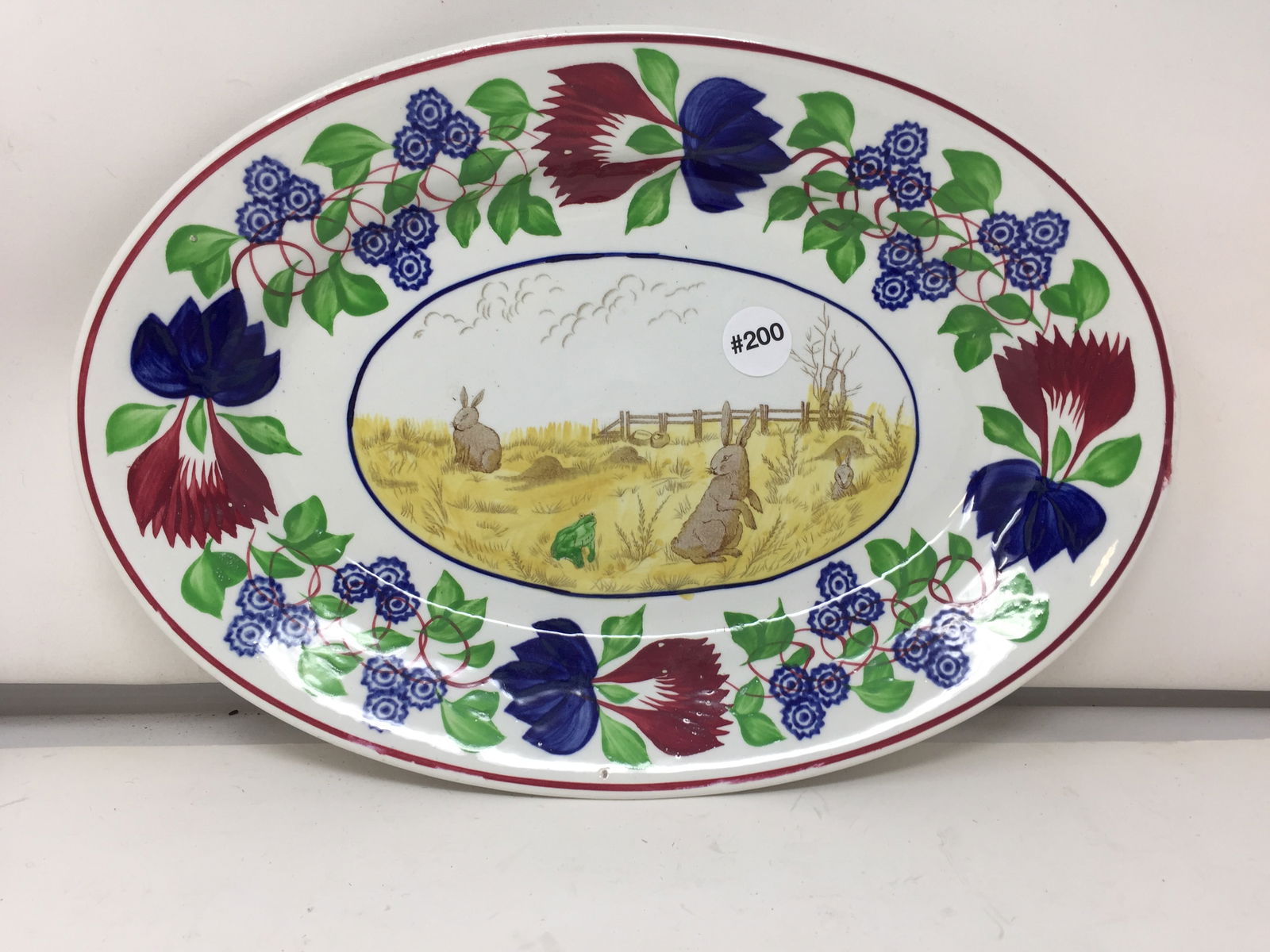 19thC Rabbitware Platter (1 of 3)