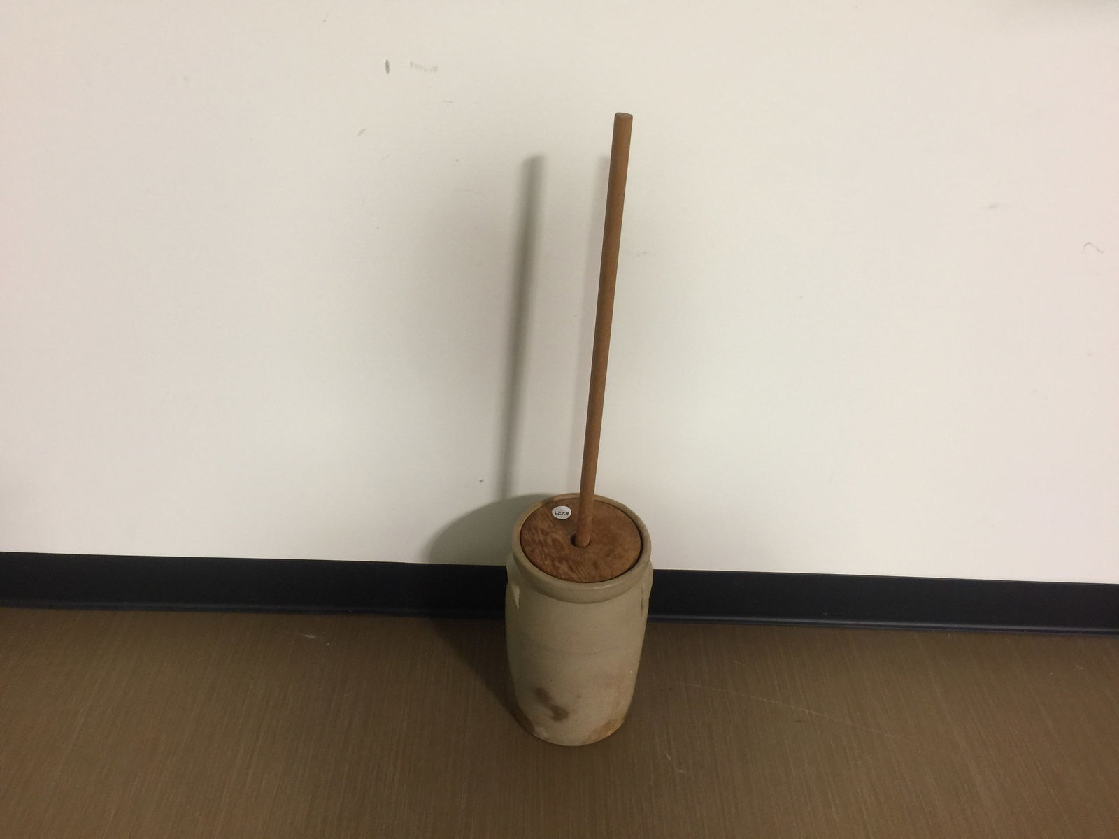 Stoneware Butter Churn: original, 33"H.