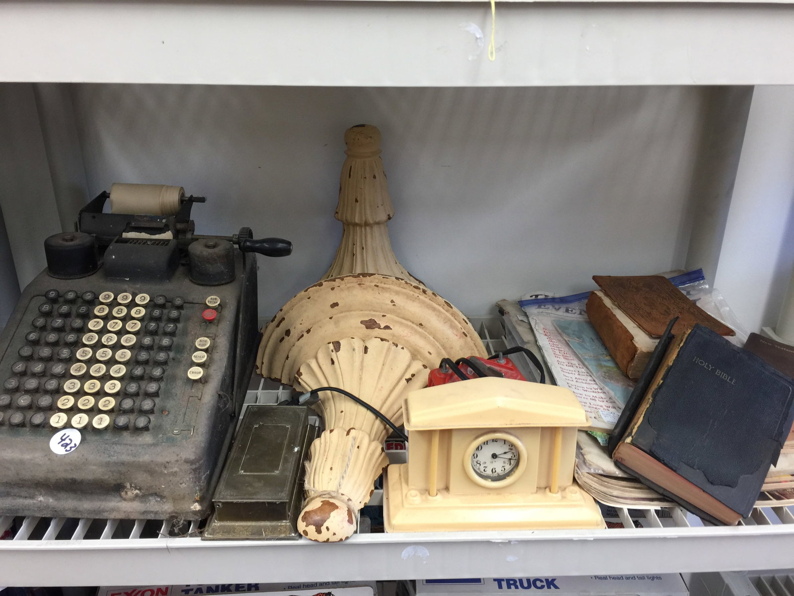 Mixed Lot: Includes antique calculator, paper goods, plus.