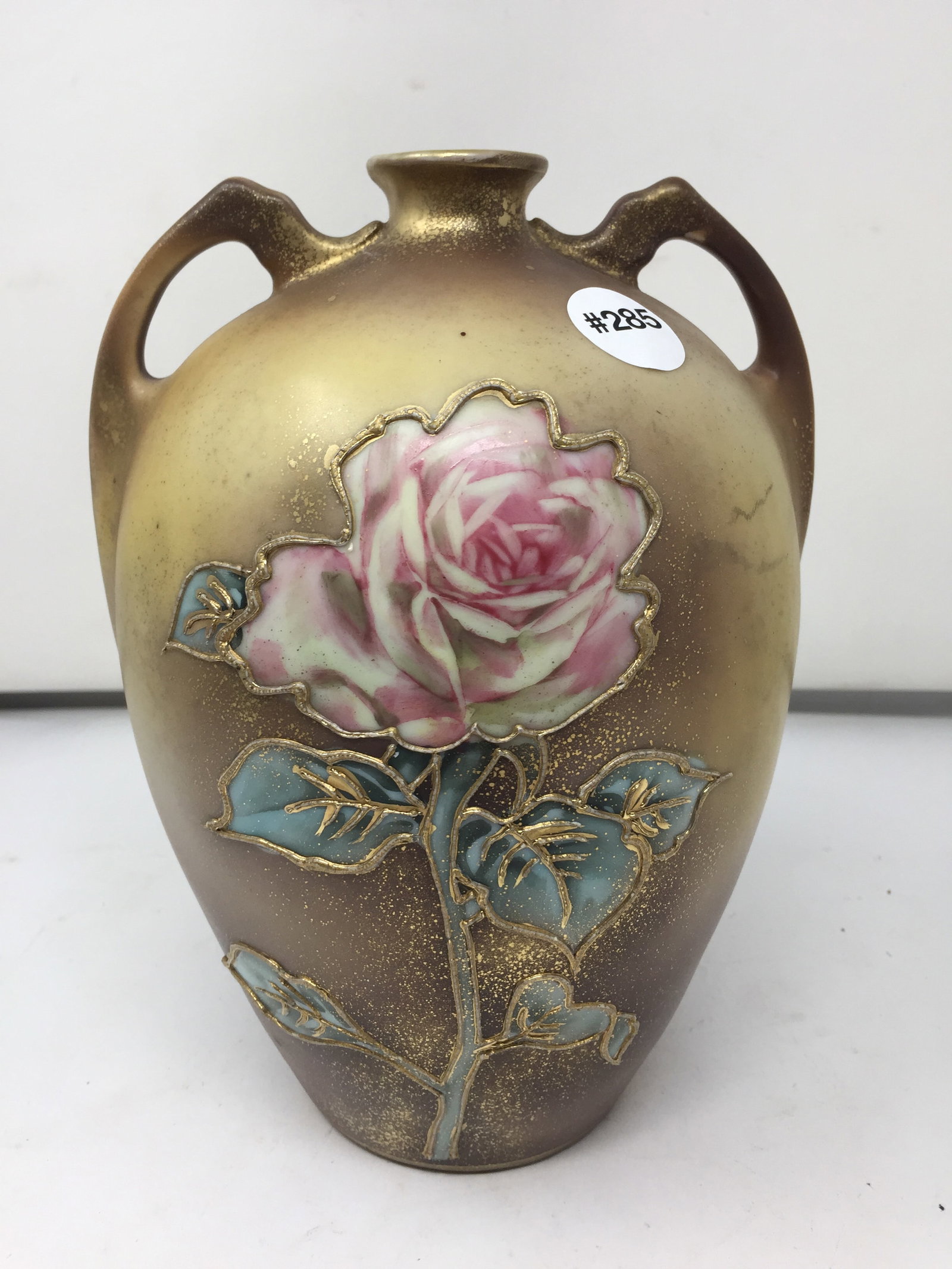 Nippon Vase: 9"H.
