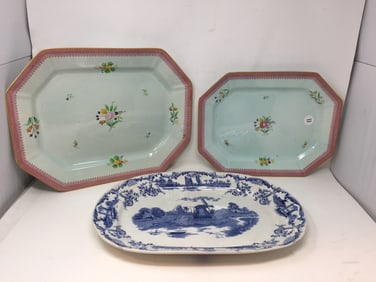 3 Antique Platters