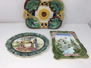 3 Pcs Majolica