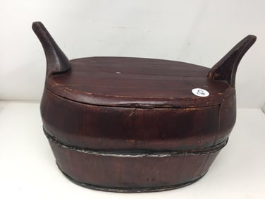 Antique Oriental Lidded Bucket