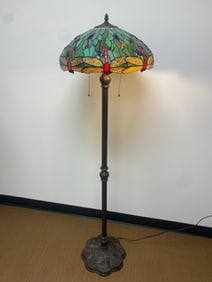 Tiffany Style Dragonfly Floor Lamp