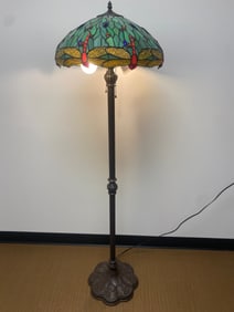 Tiffany Style Dragonfly Floor Lamp