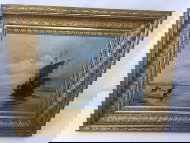 Antique Seascape Painting