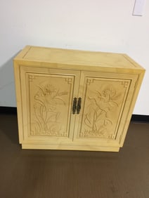 Henredon Folio 16 Asian Goatskin Cabinet