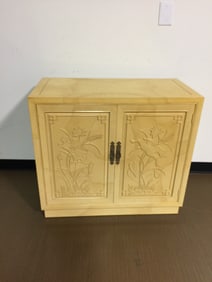 Henredon  Folio 16 Asian Goatskin Cabinet