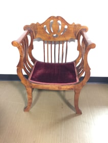 Carved Mahogany Arm Chair