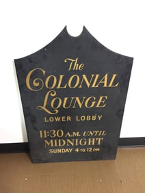 Vintage Colonial Lounge Sign
