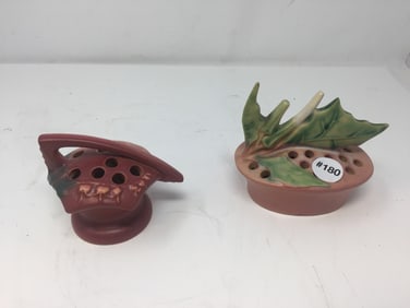 (2) Roseville Flower Frog