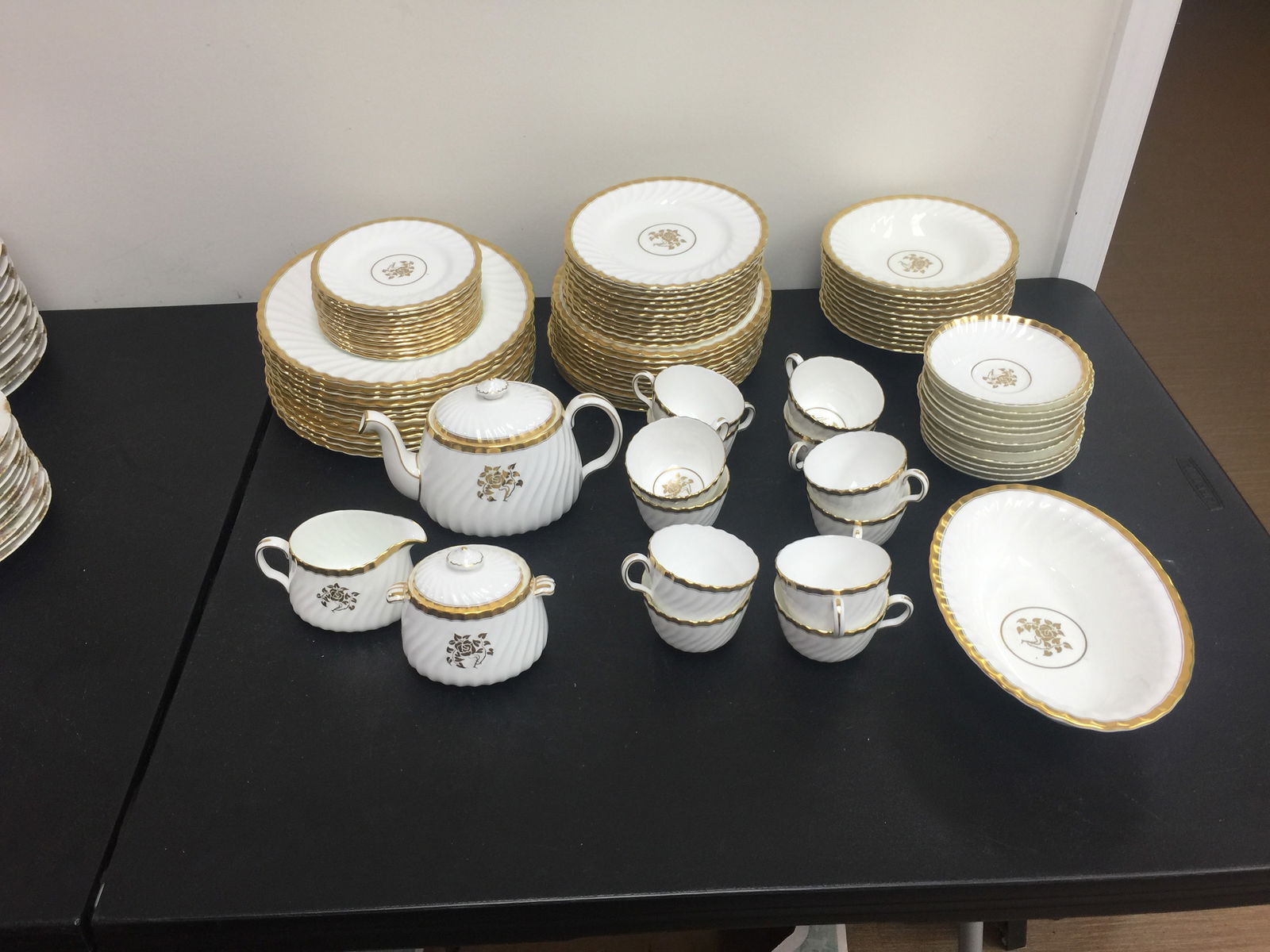 Large Set of Gold Mintons Dinnerware (1 of 6)